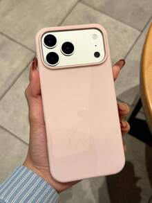 1件裝 奢華螢光色無線充電手機殼，適用於 iPhone 17 AIR 16 15 14 13 12 11 Pro Max Plus | 液態矽膠 | 超薄防護防震 | 手機 - 粉色 - 查看 3