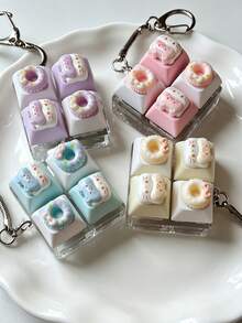 1 buah Gantungan Kunci Tutup Tombol Keyboard Kucing, Mainan Ujung Jari Penghilang Stres, Penguji Saklar Keyboard Mekanik, Gantungan Kunci, Dekorasi Meja, Dekorasi Halloween, Gantungan Ponsel, Mainan Ujung Jari Kreatif Anti-Kecemasan, Hadiah Kembali ke Sekolah - MultiWarna - View 5