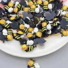 15pcs Assorted Original DIY Bee Pendant Set For Earrings, Keychains, Bracelets, Resin Craft Accessories Decoration Patch Material Kit (Aged 14+) - Multicolor - View 6