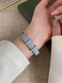 1件女款橢圓羅馬數字休閒優雅石英手錶，適合日常配戴 - 灰色 - 查看 5
