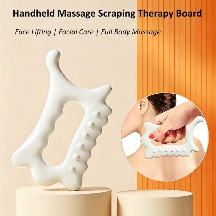 1pc Facial Massage Roller, Full Body Leg Gua Sha Massager, Beauty Relaxation Pressing Tool, Non-Ceramic Gua Sha Board - View 1