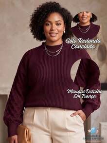 Plus Size Sweaters - Redwood - View 2
