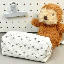 Large Capacity Floral Polyester Pencil Case - Multi-Purpose Makeup Bag, Storage Pouch - Ideal Back To School Gift, School Supplies Organizer 1pc/2pcs,Back To School - Sets - View 7