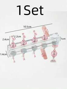 2pcs/Set (10pcs Total) - Nail Tray, Nail Art Stand Set (Base Only), Press-On Nail Art Stand, Nail Practice Hand Tray, Pre-Coated Nail Art Stand, Nail Art Display Rack, Home Nail Salon Beginner Set (Silver) Nail Box, Nail Tech Supplies, Nail Tools, Nail Supplies, Nail Stand - Multicolor - View 12