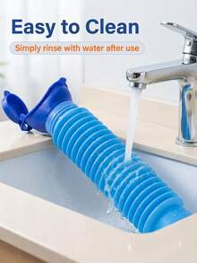 Purple Portable Car Urinal + 750ml Foldable Portable Urinal, Leak-Proof Reusable Travel Potty, Suitable For Car, Camping, Road Trip, Outdoor Use, Unisex For All Ages - A - View 7