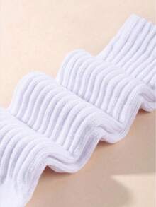 10/5/3/1 Pair Women's Solid Color Casual Socks, Knee-High Socks, Slouch Socks, Mid-Calf Socks, Tights, All-Season, Boot-Style, Knitted Socks, For Gifts To Friends And Family - Multicolor - View 3