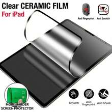 Yezodawee 1pc Ceramic High Definition Screen Protector, Privacy Protection, Curved Edge, Anti-Scratch Anti-Drop, Full Screen Coverage, Strong Anti-Fingerprint, Touch Sensitive, Non-Glass Material, Suitable For IPad 11th Gen (2025 A16), 10th Gen (10.9 Inch), Air 13/11 Inch (M4/M3/M2, 2025/2024), Pro 12.9 Inch/ Mini (2024). Essential Screen Protection. - Transparent a - View 3