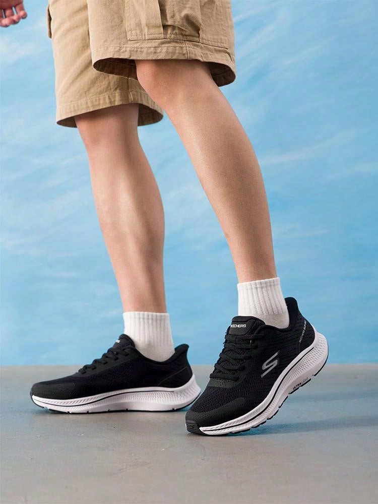 Skechers Men's Running Shoes GO RUN CONSISTENT 2.0 Lightweight Breathable Casual Running Walking Shoes 220880WW-BKW - Black/white - View 1