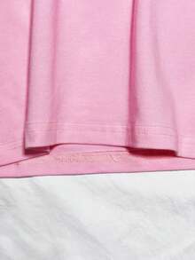 Mädchen-Kurzarm-T-Shirt/Blumen-Wal-Druck/Aus 95 % Material/Perfekt für den Sommer/Atmungsaktives Ozean-Thema, Sommeroberteil, Leicht zu kombinieren - Pink - Übersicht 4