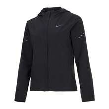 Nike Women's Solid Color Hooded Loose Zip-Up Long Sleeve Jacket - Black - View 4