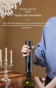 CLITON Rechargeable Electric Wine Opener Gift, 4 Options: Single Opener, Basic Kit, Classic Kit, Premium Kit, Wonderful Gift For New Year, Christmas, Valentine's Day, Birthday, Wedding & Housewarming, Perfect Present For Home Bar - Other - View 4