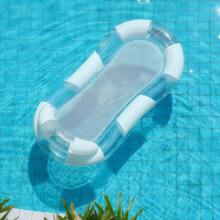 1pc PVC Inflatable Pool Float Set, Adult Floating Lounge Chair, Foldable Mesh Water Hammock, Sequin Transparent Swim Ring, Large Inflatable Floating Bed, Beach Pool Raft, Summer Water Toy, Pool Party Essential, Lakeside Vacation Holiday Gift, Outdoor Water Recreation - Multicolor - View 20