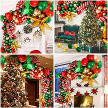 46/85/93pcs Christmas Balloon Arch Set - Red & Green Theme Design, Suitable For Christmas, New Year, Anniversary And Holiday Party Decoration - View 4