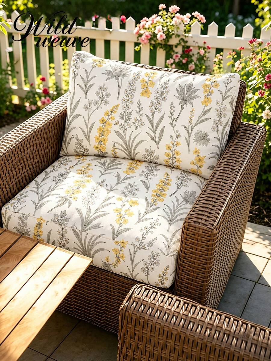 1pc Striped Print Milk Silk Sofa Cover, High Elasticity Dust-Proof Removable Washable All-Season Sofa Protector, Suitable For Patio, Garden, Poolside And Multiple Occasions, Single Piece Sold Not Set