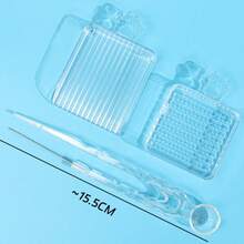 7/3pcs Cute Cat Paw Transparent Melt Bead Sorting Tray And Tweezers Set, DIY Mini Bead Alignment Tool And Tweezers Kit, Jewelry Making And Craft Storage, DIY Handmade Craft Supplies - Multicolor - View 4