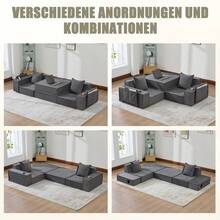 Modern Sofa Bed Frame Beige 2 Seat - 深灰色雙座 - 查看 6