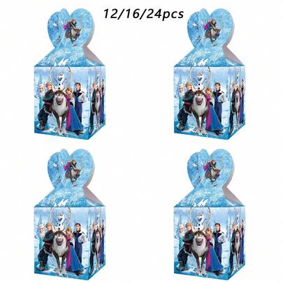 Hasbro 12/16/24 قطعة صناديق حلوى بموضوعات، صناديق وجبات خفيفة، صناديق هدايا وحلويات، لوازم حفلات أعياد الميلاد، صناديق هدايا وحلويات