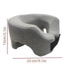 1 Pc Foldable Hollow Ergonomic Memory Foam Skin-Friendly Knitted Fabric No Face Pressure Neck Support Office Home Travel Lunch Break Nap Pillow - Multicolor - View 3