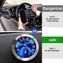 1pc 5.5cm Diameter Adhesive Mini Temperature & Humidity Gauge, Metal Material, Physical Mechanical Non-Electric Non-Magnetic Sintered Temperature Indicator -25°C~55°C, Suitable For Indoor/Outdoor, Car, Kitchen, Laboratory, Home, Office, Wall (Random Multi-Color) - Multicolor - View 11