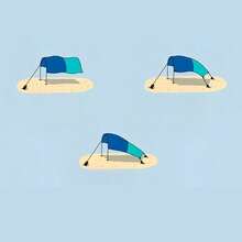 1pc Pool Sun Shade Canopy (Curtain Only, Other Accessories Not Included), 95% UV Blocking, Waterproof, Foldable, Suitable For Above-Ground Inflatable Swimming Pools, Summer Outdoor Backyard, Balcony, Garage, Pool, Beach, Camping, Lawn, Reinforced Edge Sun Shade Curtain, Easy Installation - A - View 5