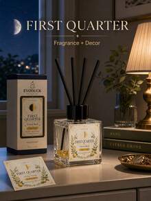 EVODUCK ناشر عطر بقصبات كريستالية على شكل هلال 50 مل، زيت عطري من الحمضيات والريحان، يحتوي على كريستال أصفر، يأتي مع 4 قصبات ألياف، ديكور غرفة جميل على شكل هلال، هدية عيد ميلاد لها، عطر للمساحات الصغيرة في غرفة النوم والحمام والمكتب والرف، هدية ديكور المنزل - عطر متنوع - مشاهدة 10