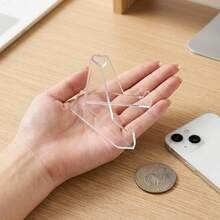30/50 Pack Lear Acrylic Mini Display Easel Stand Small Plastic Holder Rack For Kpop Photocards Challenge Coin Place Cards Picture Frames Desktop Decor - Multicolor - View 2