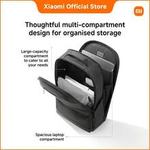 Xiaomi Business Backpack – 30L Large Capacity Laptop Bag With Water-Resistant Polyester Material, 1100g Lightweight Travel & Work Backpack For Office, School, Commuting - Black - View 4