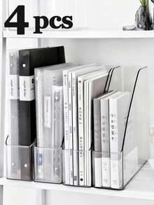 Transparent Magazine Holder - Acrylic Desktop Magazine/Book Organizer; Suitable For Homes, Schools, And Offices For The Upright Storage And Organization Of File Folders. - Multicolor - View 13