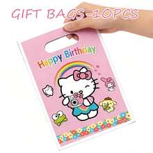 SANRIO 10pcs 30pcs 50pcs KT Cat Gift Packaging Bags, Gift Wrapping Bags For Birthday, Wedding, Party Decoration, Random Style Sent, Gift Packaging Bags For Family And Friends, Perfect Packaging Bags Worth Owning - A - View 4