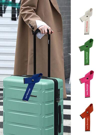 1pc/5pcs/10pcs Colorful Canvas Woven Luggage Tags, Suitcase Ribbons, Valentine's Day/Christmas/Birthday Gifts, Unique Personal Identification Code, Fashionable Backpack Decoration Straps Suitable For Suitcase/Backpack/Handbag/Carry-On Luggage Daily Commute Travel Accessories