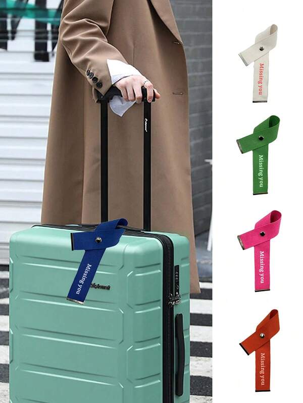 1pc/5pcs/10pcs Colorful Canvas Woven Luggage Tags, Suitcase Ribbons, Valentine's Day/Christmas/Birthday Gifts, Unique Personal Identification Code, Fashionable Backpack Decoration Straps Suitable For Suitcase/Backpack/Handbag/Carry-On Luggage Daily Commute Travel Accessories