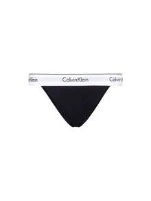Calvin Klein [حزمة] ثونغ نسائي + ملابس داخلية نسائية - أسود + أسود - مشاهدة 3