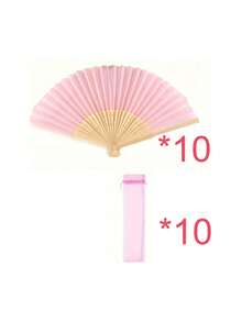 80/64/60/48/40/20/4pcs Pink Wooden Folding Fan Gift Set With Gift Bag And Thank You Card, Bamboo Handheld Folding Fan For Bride, Bachelorette Party, Wedding, Bridal Shower Decoration - Multicolor - View 13