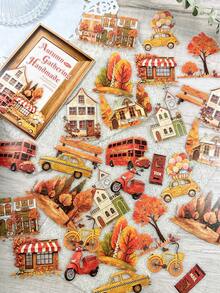 1 Pack 30pcs Vintage Autumn Farm Stickers For Planner DIY Collage Decoration Photo Album Scrapbook Journal - Autumn Harvest Handmade - View 10