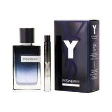Yves Saint Laurent Gift Set YSL Y Men Eau De Parfum Spray 100ml & Mini 10ml Aromatic Notes Men's Perfume Authentic Original Product Long-Lasting Fragrance - 禮盒組 1 - 查看 4