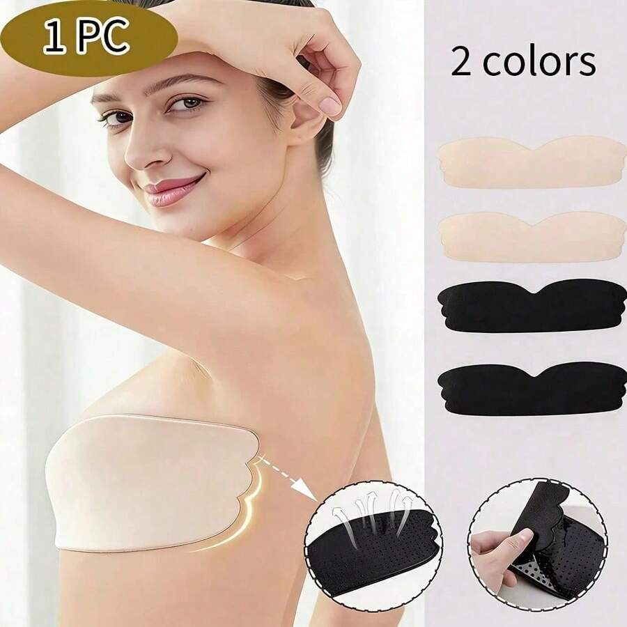 1pc Reusable Adhesive Push-Up Bra, Seamless Anti-Slip, Suitable For Multiple Occasions - A - View 1
