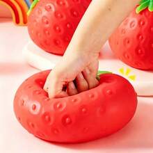 Tachimi 1pc Large Kids Slow Rebound Squeeze Toy, Crisp Sensation, Vibrant Vermilion Outer Layer With Fine Particle Texture, Even Coloring, Fine Polished Craftsmanship, Random Shipment - Multicolor - View 4