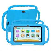 4GB RAM + 64GB ROM / 7-Inch Tablet / Quad-Core 1.3GHz / Android 13 MTK6735 / 1280x800 HD IPS Display / 2MP+5MP Camera / 4000mAh Battery / WiFi, Parental Control, Education, Games / ABS Plastic + Silicone, Educational Tablet - Blue - View 4