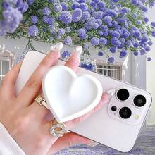 Round, Heart-Shaped Silicone Phone Stand, Foldable Phone Ring Holder, Suitable For Smartphones, Tablets, Phone Accessories - Multicolor - View 8