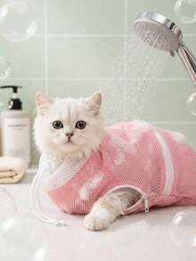 Tas Multifungsi Anti Gores dan Anti Gigit, untuk Mandi Kucing dan Anjing, Memotong Kuku, dan Anti Gores, Tas Perawatan Berjaring Bernapas, Cocok untuk Berbagai Hewan - MultiWarna - View 1