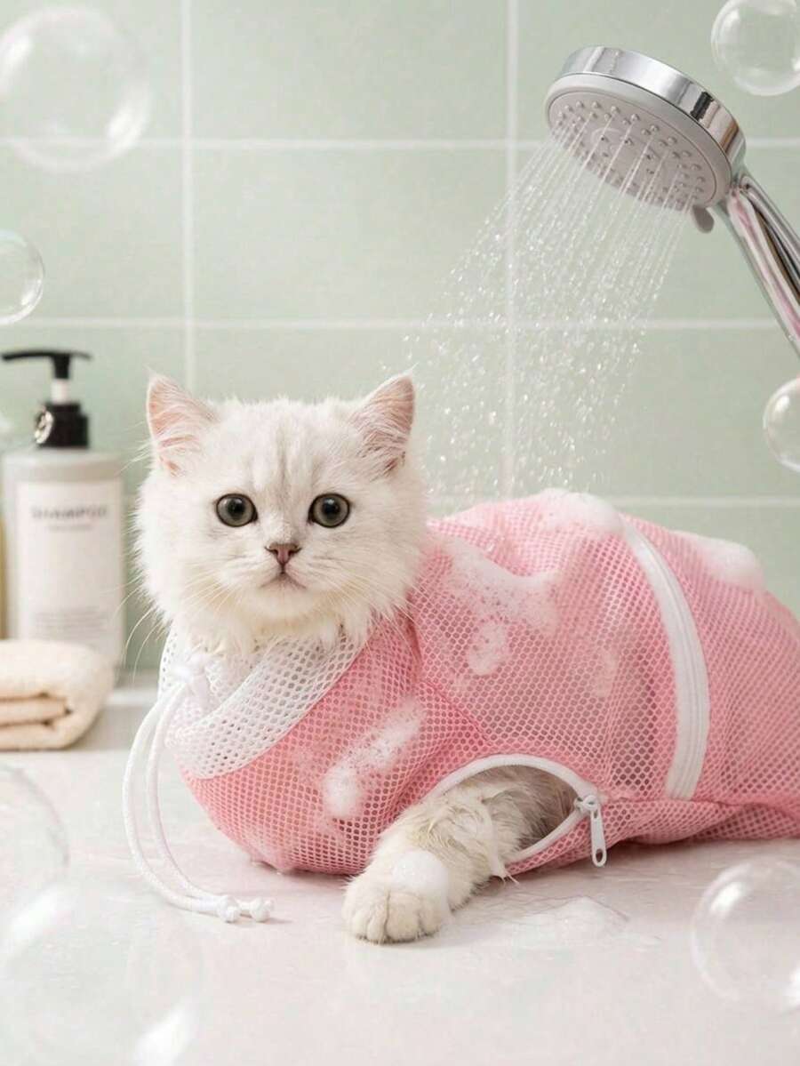 Tas Multifungsi Anti Gores dan Anti Gigit, untuk Mandi Kucing dan Anjing, Memotong Kuku, dan Anti Gores, Tas Perawatan Berjaring Bernapas, Cocok untuk Berbagai Hewan - MultiWarna - View 1
