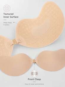 1/2 Peças Sutiã Adesivo Sem Alças e Sem Costas para Mulheres, Design Adesivo, Estrutura Push-Up, Estilo Invisível, Adequado para Vestido de Noiva, Vestido de Festa e Festa. Lingerie de Suporte Sem Costura, Conjunto de 2 Peças, Acessório Essencial de Cuidados Corporais Projetado para Ocasiões Especiais. - Multicolorido - Visão 5