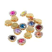 Chaton Flor Strass 10mm Metal – Kit 40g Aproximadamente 100 Unidades, Artesanato, Decoração, aplique - Azul Royal 10mm-5 - Visão 4