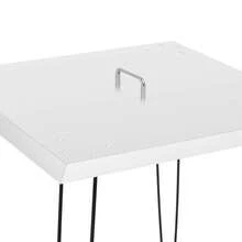 Stainless-Steel Outdoors Fire Pit Heat Deflector,  Pushes Heat Down And Out, Foldable Fire Pit Heat Deflector With Carrying Handle - Silver - View 6
