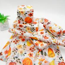 Autumn And Winter Harvest Thanksgiving Printing Semi Transparent Tissue Packaging Paper 19.69 * 13.78 Inches, Bouquet Packaging Decorative Tissue, Gift Box Lining, DIY Gift Decoration, Thanksgiving Christmas Party Packaging Supplies - View 1