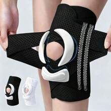 Joelheiras Esportivas Respiráveis, Joelheiras Elásticas de Compressão, Joelheiras Esportivas Tricotadas, Unissex, Adequadas para Atividades ao Ar Livre, Treinamento Fitness, Dança, Patinação, Corrida, Ciclismo, Yoga, Acessórios de Equipamentos Esportivos - Tamanho único. - Visão 3