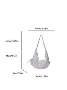Quilted Cloud Pleated Shoulder Bag, Handbag For Women - White - View 7