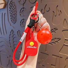 Cartoon Pickleball Racket Keychain, Sports Style Bag Charm, Car Key Pendant, Backpack Accessory - Multicolor - View 11