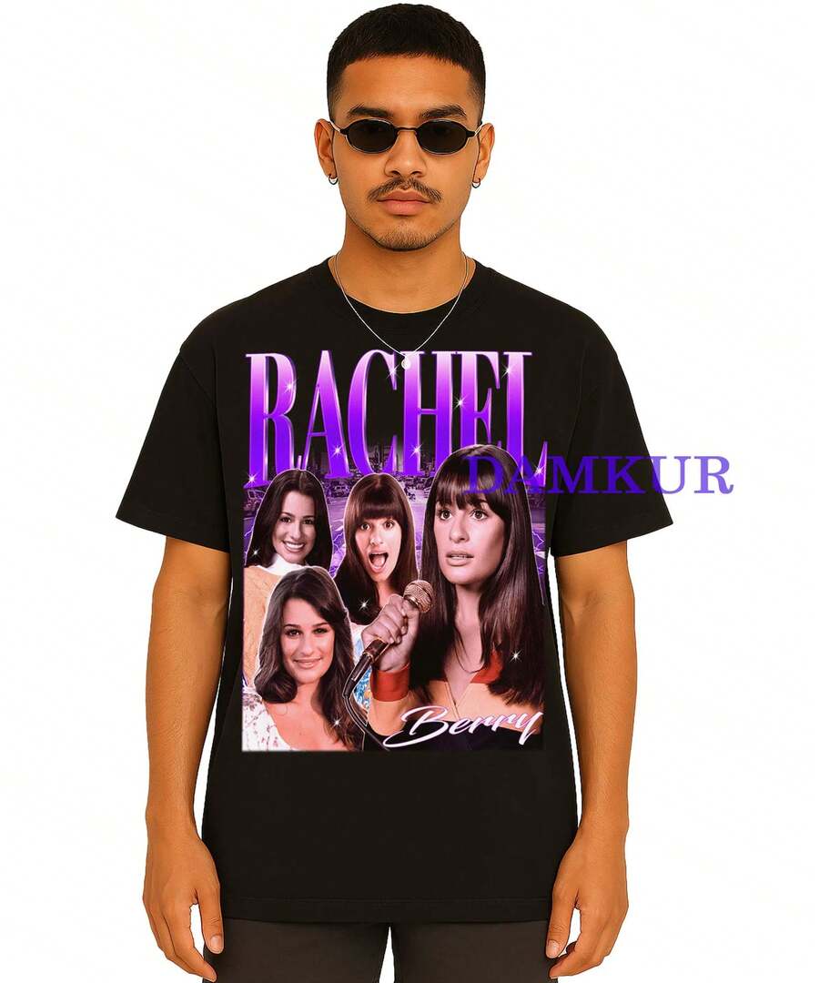 Rachel Berry Shirt, Rachel Berry Vintage Tshirt, Rachel Berry Retro Tees, Retro Movie Tee, Rachel Berry Lea Michele Sweater, Movie Gift Tees - Black - View 1