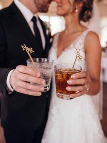 客製化婚禮攪拌棒 金色 婚禮派對裝飾 日常居家使用 - 彩色 - 查看 3